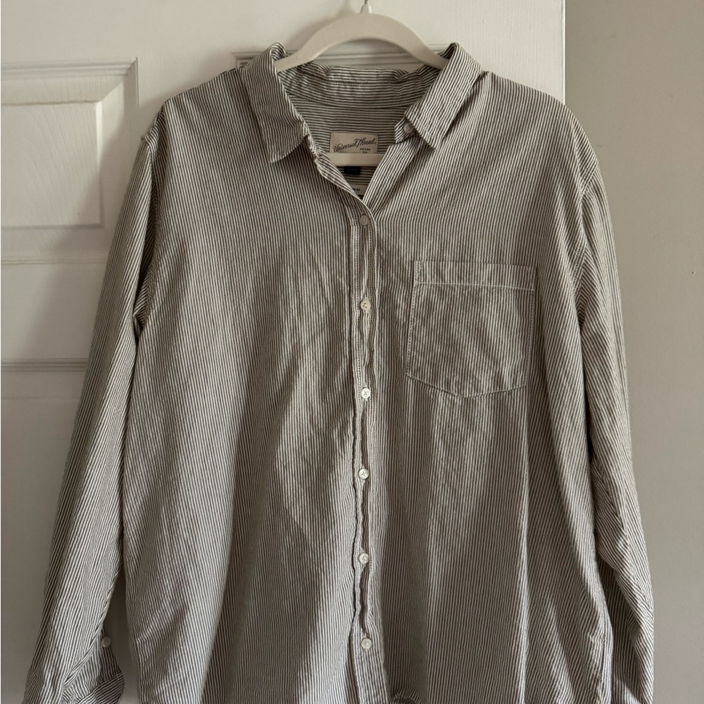 Classic Striped Button-Up Shirt